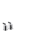 AXOR Citterio Set de finition pour thermostat de bain sur gorge encastré 2 trous avec poignées droites chrome 0450279