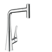 Hansgrohe Metris Select mitigeur monocommande de cuisine 320 avec bec extractible, chromé SW528975