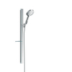 Hansgrohe Raindance Select S Unica Ensemble de douche - barre coulissante - Raind. Select S 120 douchette 3 jets EcoSmart porte-savon - 90cm - flexible de douche 160cm - chrome SW157205