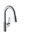 Hansgrohe Focus M42 mitigeur monocommande de cuisine 180 avec douchette extractible, chromé SW528984