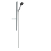Hansgrohe Rainfinity ensemble barre de douche coulissante avec douchette 3 jets 130 mm avec porte-savon 90 cm et flexible de douche 160 cm chrome SW358885