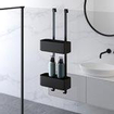 Geesa Frame Panier de douche suspendu double 25 cm Noir SW546702