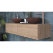 Looox Wood collection Meuble sous lavabo en bois avec 2 tiroirs 140x30x46cm chêne - vieux gris SW546694