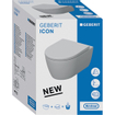 Geberit Icon WC suspendu pack à fond creux rimfree 36.6x53cm avec abattant softclose blanc SW546852