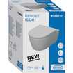 Pack WC Geberit Icon - 36x53x37.5cm - à fond creux - sans bride - céramique - blanc brillant SW546852