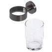 Geesa Nemox porte-gobelet avec verre Acier noir brossé SW641571