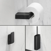Geesa Shift Toiletaccessoireset - Toiletborstel met houder - Toiletrolhouder zonder klep - Handdoekhaak - Zwart SW641505