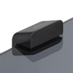 Geesa Shift Porte-papier toilette double métal noir brossé avec tablette en verre fumé SW641371