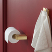 Geesa Shift Porte-papier toilette sans couvercle 20.2x3x7.7cm gauche Or brossé SW641376
