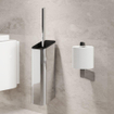 Geesa Shift brosse WC avec support 10.6x51.9x11.3cm (brosse et couvercle noir) chrome SW641494