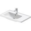 Duravit d-neo lavabo avec wonderglass 80x48x17cm 1 trou pour robinetterie rectangle céramique blanc SW640481
