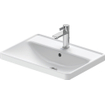 Duravit D-Neo lavabo encastré 60x44x17cm 1 trou de robinet rectangulaire Céramique Blanc SW640396
