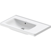 Duravit d-neo lavabo avec wonderglass 80x48x17cm 1 trou pour robinetterie rectangle céramique blanc SW640407