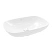 Villeroy & Boch Loop & Friends Opzetwastafel - 560 x 380 x 120 mm - glans wit Alpin (wit) - met overloop SW644090