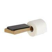 Geesa Shift Porte-papier toilette sans couvercle avec tablette 30.2cm Or brossé SW642476