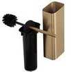 Geesa Shift Toiletborstel met houder Goud geborsteld (zwarte deksel en borstel) SW642478