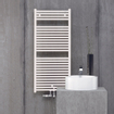 Zehnder Toga radiateur sèche-serviettes 71,6x60cm 456watt acier blanc brillant SW125078