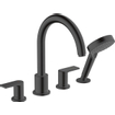 Hansgrohe vernis blend kit de recouvrement pour robinets de baignoire 211 avec 4 trous noir mat SW651939