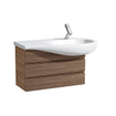 Laufen Alessi One meuble sous-lavabo 73x32x48cm 2 tiroirs bois blanc 0192314