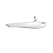 Laufen Alessi One lavabo-plan de toilette 120x50x16.5cm sans trou de robinet vasque à droite. surface de dépose à gauche incl. bouchon de vidage céramique lcc-blanc 0192307