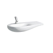 Laufen Alessi One meuble-vasque de salle de bains 90x50x16.5cm sans trou de robinet vasque à gauche. surface de dépose à droite incl. bonde en céramique lcc-blanc 0192301