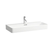 Laufen VAL lavabo 42x95x11.5cm avec trou de robinet avec trop-plein dessous poli SaphirKeramik lcc-blanc SW47002