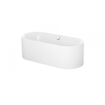 Bette Lux oval silhouette baignoire en acier à parois épaisses ovale libre 180x80x45cm avec couvercle blanc 0343044