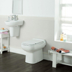 Sanibroyeur Sanicompact Luxe Broyeur sanitaire encastrable pour WC sur pied avec abattant eco+lavabo connexion blanc 0620220