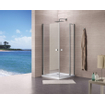 Royal Plaza Clever Porte pivotante 120x195cm avec paroi fixe, profilé chrome et verre clair avec Clean Coating SW64000