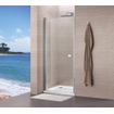 Royal Plaza Hendra Porte de douche pivotanmte - 120x195cm - paroi fixe - verre clair - clean - Chrome - DESTOCKAGE OUT12420
