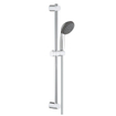 GROHE Vitalo Start 100 ensemble barre de douche - 60cm - douchette ronde - 1 type de jet - flexible de douche lisse - chrome/noir 4357754