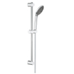 GROHE Vitalio Joy 110 Mono Ensemble barre de douche - 60cm - douchette ronde - 1 jet - flexible de douche lisse - chrome/noir 4357673