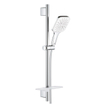 GROHE Vitalio Smaractive 130 Cube ensemble de douche - 60cm - douchette carrée - 3 types de jet - flexible de douche lisse - avec porte-savon - chrome SW705165