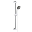 GROHE Vitalo Start 100 ensemble barre de douche - 60cm - douchette ronde - 3 types de jets - flexible de douche lisse - chrome/noir 4357755