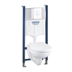 GROHE Solido Bau Pack WC - réservoir encastré - abattant à fermeture douce - plaque de déclenchement blanche - brillant blanc SW94442