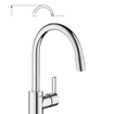 GROHE Feel Keukenkraan - uittrekbare uitloop - chroom - licht beschadigd - OUTLET UDEN STORE43755