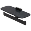 Geesa Shift Porte-rouleau de papier toilette double Noir avec tablette aspect marbre noir mat SW641465