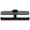 Geesa Shift porte-rouleau de toilette double Noir avec étagère en marbre noir mat SW641465