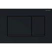 Geberit Sigma20 bedieningsplaat - 2-toets spoeling - rechthoekige knoppen - zwart/matzwart/zwart SW420929