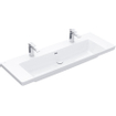 Villeroy & Boch Subway 3.0 lavabo pour meuble - 130x47x17cm - Rectangulaire 2 trous de robinet sans trop-plein Blanc Alpin brillant Céramique SW701015