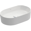 Villeroy & Boch Collaro vasque à poser - ovale 56x36cm - sans trop-plein sans trou de robinet ceramic+ stone white SW336076