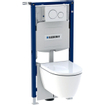 Geberit Duofix toiletset inbouwreservoir 12cm H112cm met iCon wand-wc Rimfree glans wit SW730601