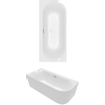 Villeroy & Boch Loop & friends baignoire îlot partielle - 180x80cm - angle gauche - Acrylique Blanc Alpin brillant SW762342