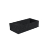 Royal Plaza Dee 2.0 lave-mains 36x18 cm 1 trou de robinet à gauche sans trop-plein quartz noir SW88405