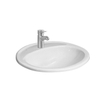 Jika lavabo h18.5xd41cm 1 trou pour robinet ovale céramique blanc SW114395