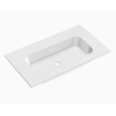 Royal Plaza Intent wastafel 80x45x1.5cm 0 kraangat 1 wasbak wit mat solid surface SW477410