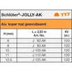 Schluter Jolly Dec.wnd.prf.L=250 H=11 Alu.Koperkleurig mat geanod SW855707