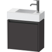 Duravit Ketho 2 meuble sous-lavabo avec 1 porte 48,4x23,8x44cm droite, avec poignée graphite anthracite super mat SW772333