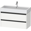 Duravit Ketho 2 meuble bas pour lavabo avec 2 tiroirs 98,4x46x54,9cm avec poignées anthracite blanc mat SW772302