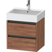Duravit Ketho 2 meuble sous-lavabo - 2 tiroirs - 58.4x46x54.9cm - poignées anthracite - noyer mat SW772410